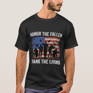 Heder de Fallen tackar de levande soldaterna Memor T Shirt