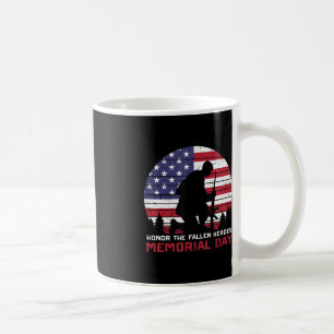 Heder Fallen Heroes Memorial Day US Flagga Manar W Kaffemugg