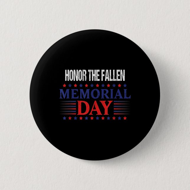 Heder Fallen Patriotic - minnesdagen Knapp (Framsida)
