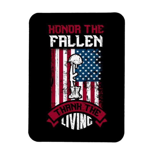 Heder Fallen, tack till det levande | Patriotic Magnet (Vertikal)