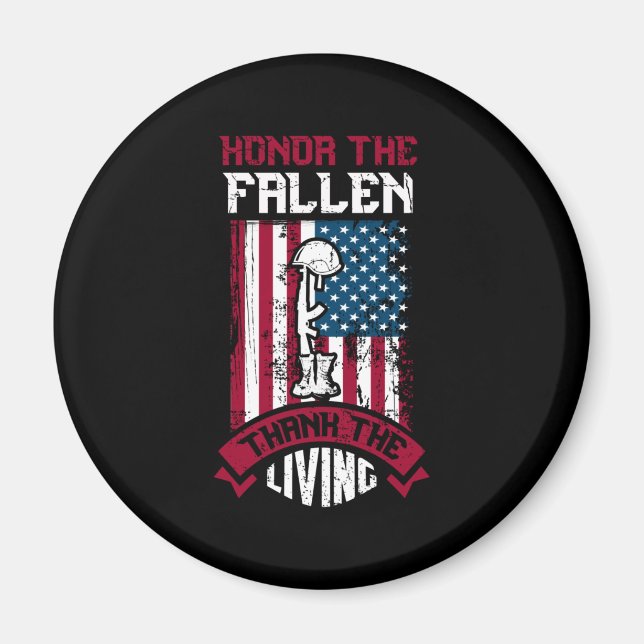 Heder Fallen, tack till det levande | Patriotic Magnet (Framsidan)