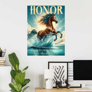 Heder Gallops genom mousserande frihet Poster
