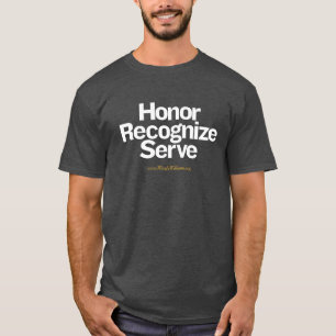 heder-igenkänning - stor typ för Mörk BKGD T Shirt