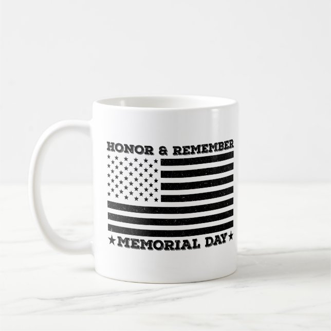Heder Kom ihåg minnesdagen med patriotisk design - Kaffemugg (Vänster)
