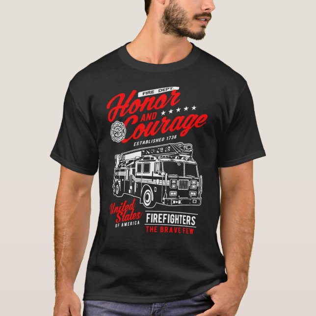 Heder- och mods-brandsläckare, brandskyddspapper i t shirt (Framsida)