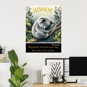 Heder Prevails Amid Koala's Gentle Stillness Poster