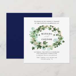 Hedera | flottan Ivy Ram Botaniska Bröllop Inbjudningar