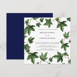 Hedera | Grönt Ivy Löv flottan Botaniska Bröllop Inbjudningar