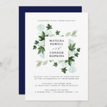 Hedera | Grönt Ivy Navy Botanical Bröllop