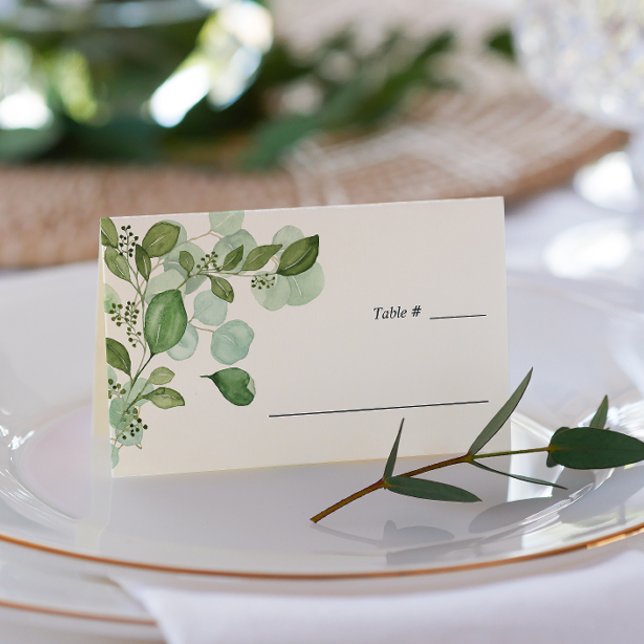 Hedera | Ivy löv Sage bord Place Card Placeringskort (Skapare uppladdad)