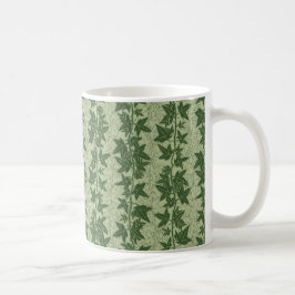 Hedera Ivy Vines - botanisk grönt D_L mönster. Kaffemugg