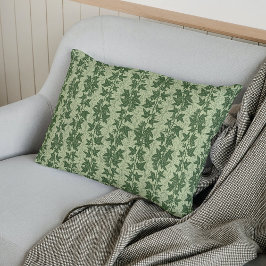 Hedera Ivy Vines - botanisk grönt D_L mönster. Prydnadskudde