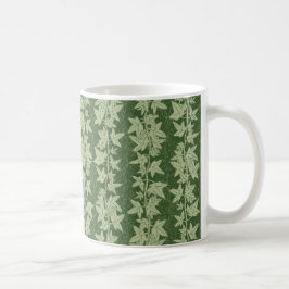Hedera Ivy Vines - botanisk grönt L_D mönster. Kaffemugg