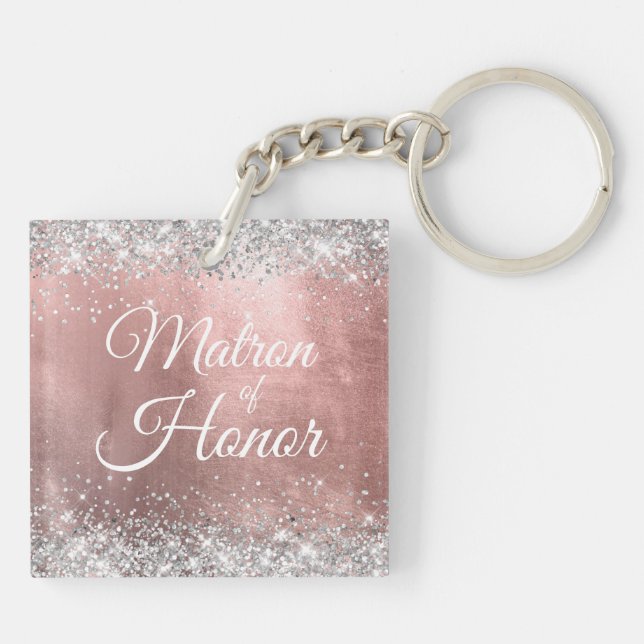 Hedersbrud Silver Glitter Rosa Guld Folie (Baksidan)