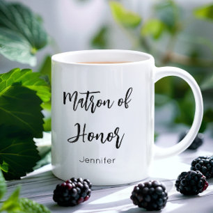 Hedersbrudskåpa Svart Vit Bröllopsmugg Kaffemugg