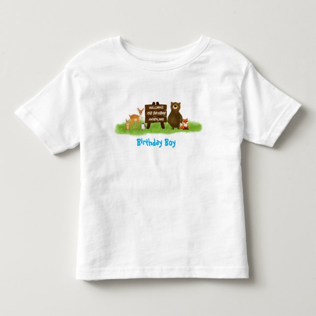 Hedersgäst för Rustik Skogsfest Djur T Shirt (Framsida)