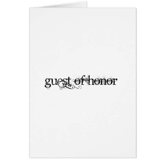 Hedersgäst Hälsningskort (Framsidan)