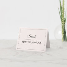 Hedersjungfru Platskort | Elegant Bröllop