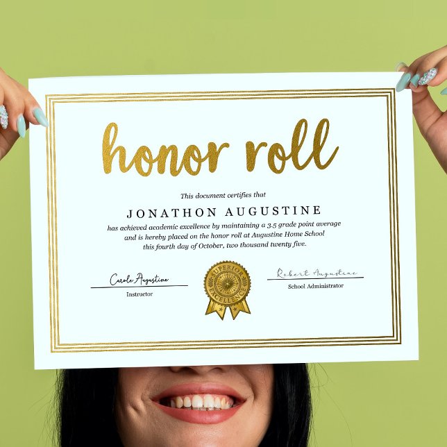 Hederslista Certifikat Poster (Skapare uppladdad)