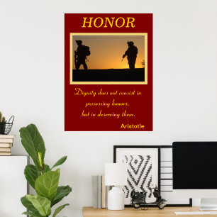Hedersliv inom militärt noble Courage Poster