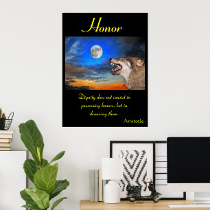 Hedersmål Amid Nature's Fierce Wilderness Poster
