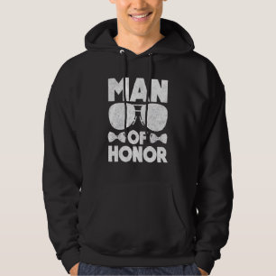 Hedersman Bästa vän Bröllop Bröllopsfest Brud Hoodie