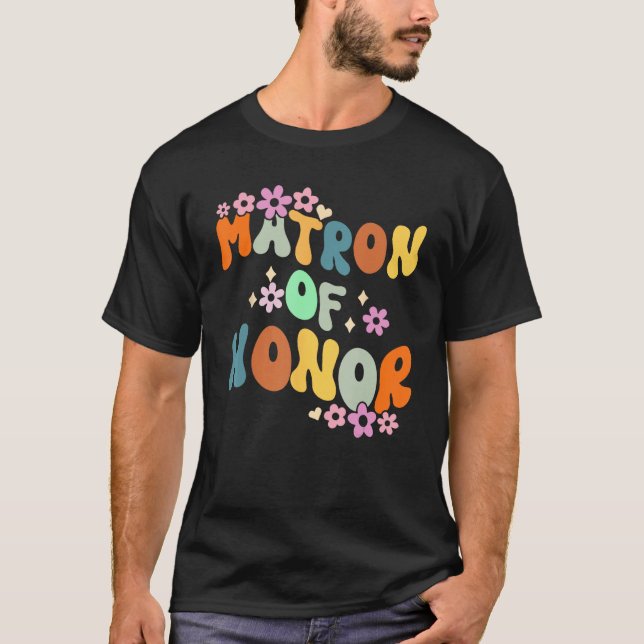 Hedersmatrona Retro Groovy Brudtärnor Sjunger För  T Shirt (Framsida)