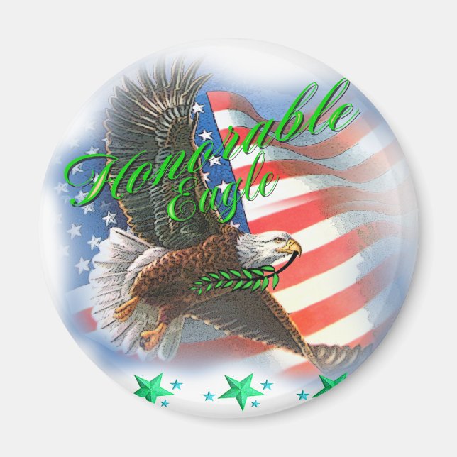 Hedersvärd Peace Eagle Magnet (Framsidan)