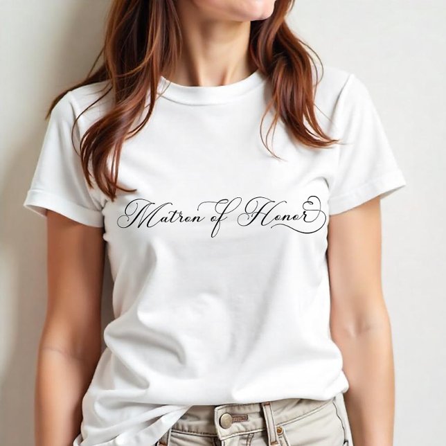 Hedersvärdinna T-shirt – Elegant bröllopsfest T-sh (Matron of Honor Tee)