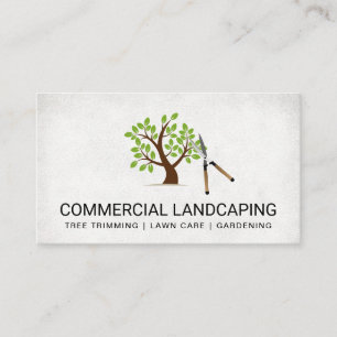 Hedge Clippers Träd Logotyp Affärskort Visitkort