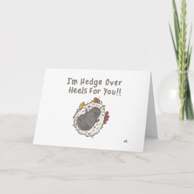 Hedge Hog Card Tack Kort (Framsida)