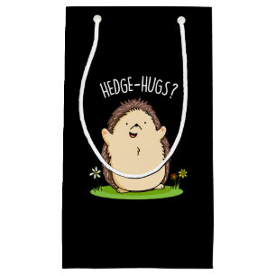Hedge Hugs Funny Hedge Hog Pun Mörk BG