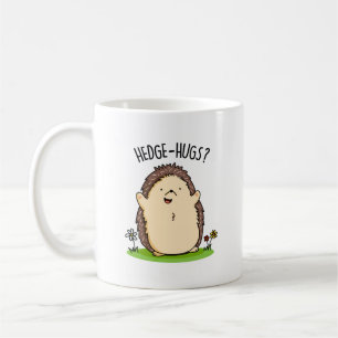 Hedge Hugs Funny Hedgehog Pun Kaffemugg