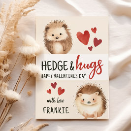 Hedge & Hugs Igelkott | Alla hjärtans dag klassrum Julkort