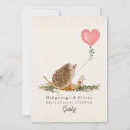 Hedge Hugs & Kisses Hedgehog Mushroom Valentine