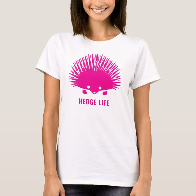 Hedge Life Hedgehog Mamma Anpassningsbar Färg och  T Shirt (Framsida)