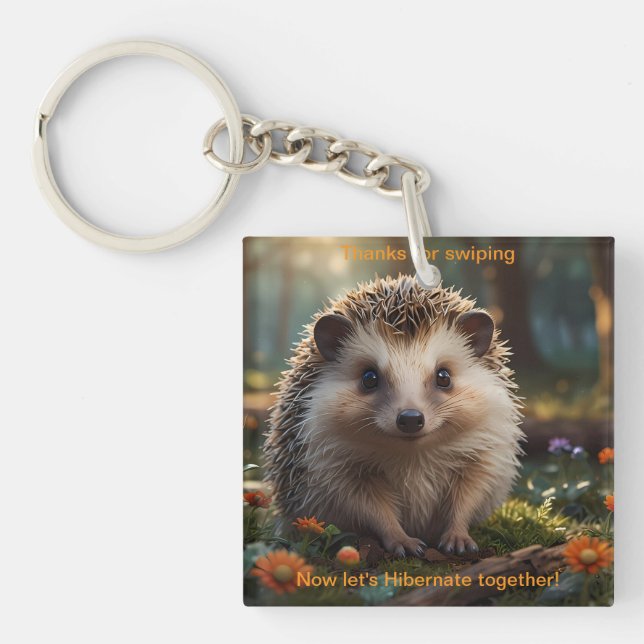 Hedgehog Acrylic Keychain (Framsidan)