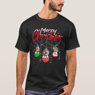 Hedgehog Älskare Julafton Dekoration Santa Hedgeho T Shirt