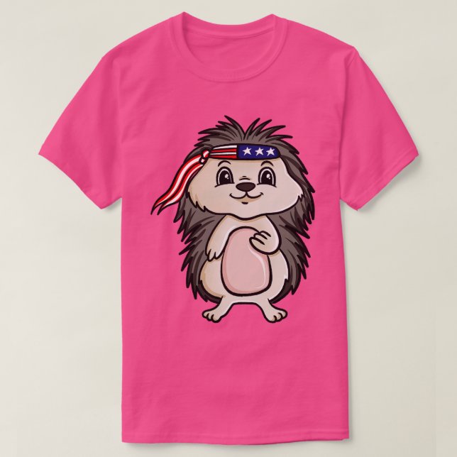 Hedgehog American T Shirt (Design framsida)