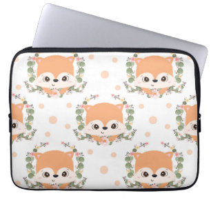 Hedgehog and Flower Tattoo Laptop Fodral