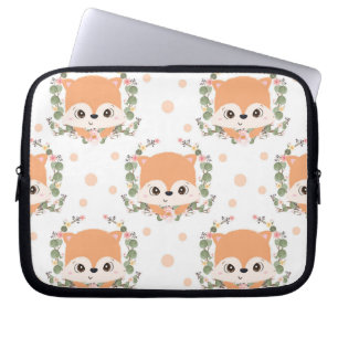 Hedgehog and Flower Tattoo Laptop Fodral