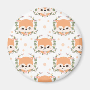 Hedgehog and Flower Tattoo Magnet
