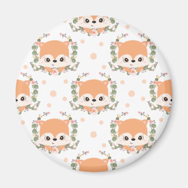 Hedgehog and Flower Tattoo Magnet (Framsidan)