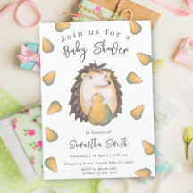 Hedgehog and Pears Baby Shower