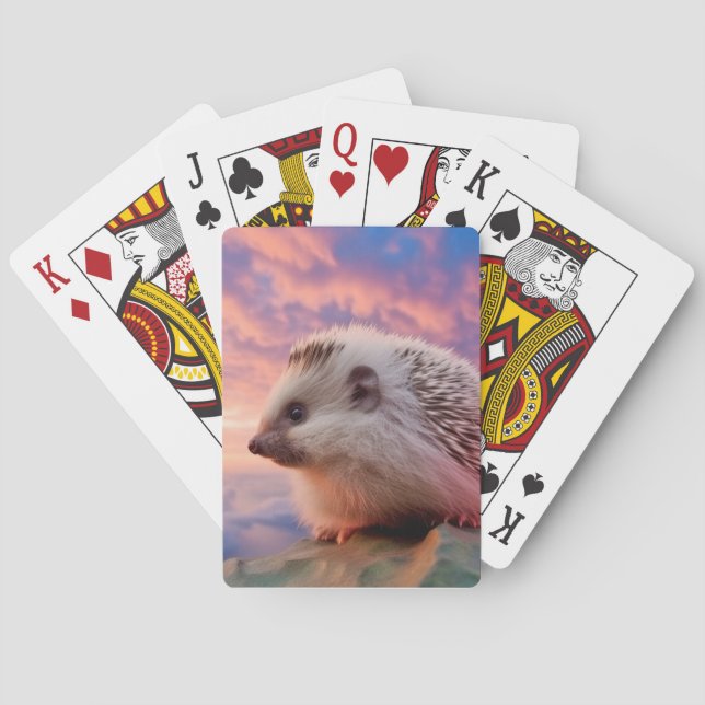 Hedgehog Animal Nature Majestic Vild Casinokort (Baksidan)