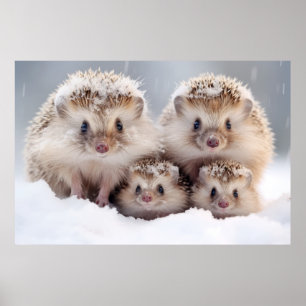 Hedgehog Animal Vild Beauty Freedom Wilderness Art Poster