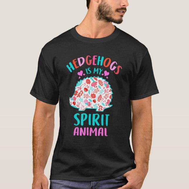 Hedgehog är min själ som Kärlek Hedgeh T Shirt (Framsida)