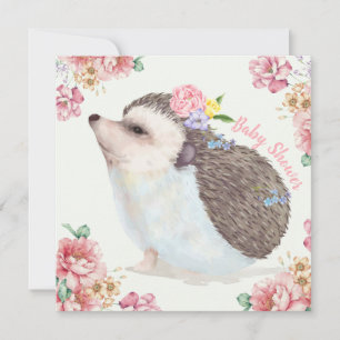 Hedgehog Baby Shower-inbjudan Julkort