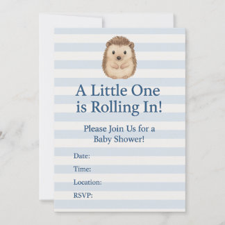 Hedgehog Baby Shower Inbjudningar