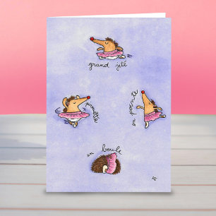 HEDGEHOG BALLET vykort av Nicole Janes